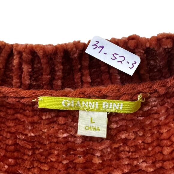 Gianni Bini Rust Cable Knit Pullover Sweater Women's Size Large | 39-52-3 - Picture 4 of 7